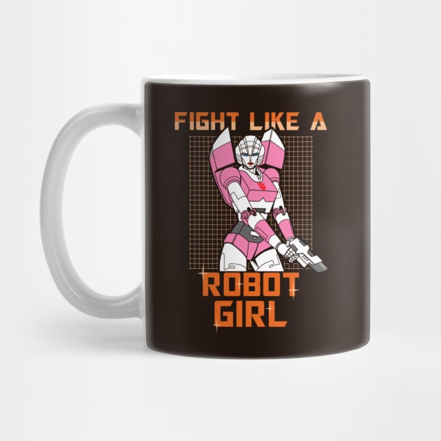 Fight Like A Girl Robot 80's Mecha Cartoon Meme by BoggsNicolas